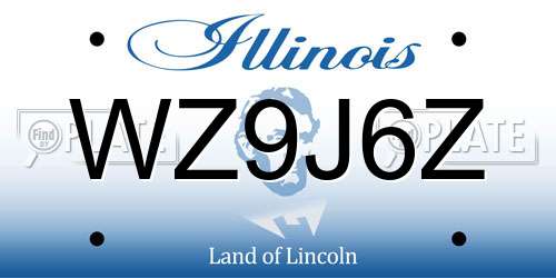 WZ9J6Z Illinois License Plate