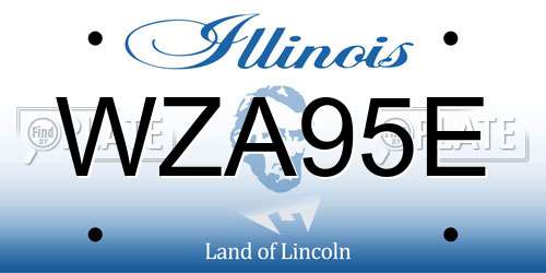 WZA95E Illinois License Plate