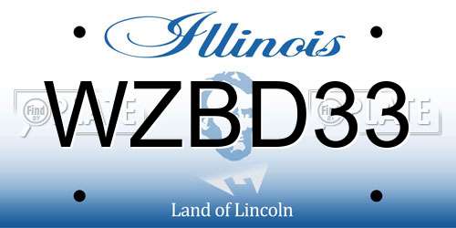 WZBD33 Illinois License Plate