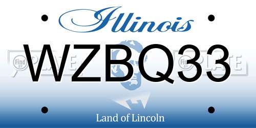 WZBQ33 Illinois License Plate