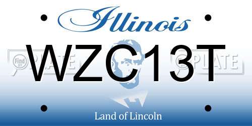 WZC13T Illinois License Plate
