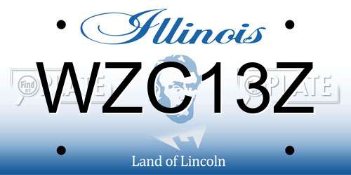 WZC13Z Illinois License Plate
