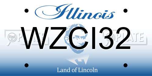 WZCI32 Illinois License Plate