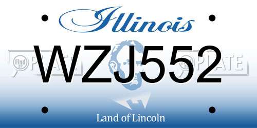 WZJ552 Illinois License Plate