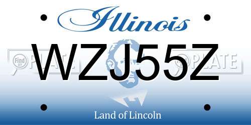 WZJ55Z Illinois License Plate