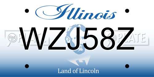 WZJ58Z Illinois License Plate