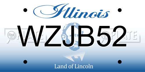 WZJB52 Illinois License Plate