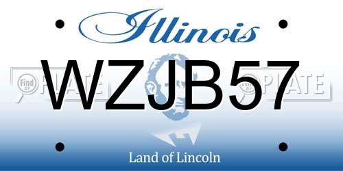 WZJB57 Illinois License Plate