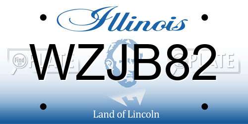 WZJB82 Illinois License Plate