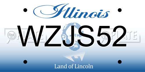 WZJS52 Illinois License Plate