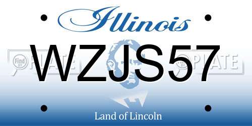 WZJS57 Illinois License Plate