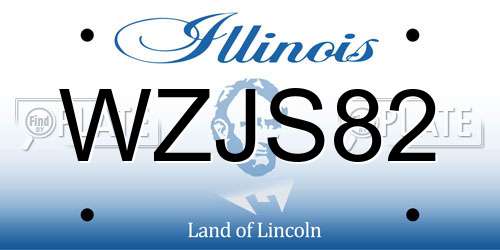 WZJS82 Illinois License Plate