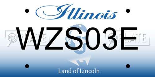 WZS03E Illinois License Plate
