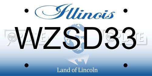 WZSD33 Illinois License Plate