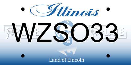 WZSO33 Illinois License Plate