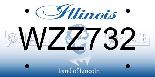 WZZ732 Illinois License Plate