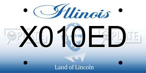 X010ED Illinois License Plate