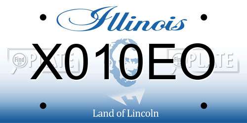 X010EO Illinois License Plate