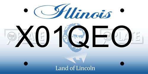 X01QEO Illinois License Plate