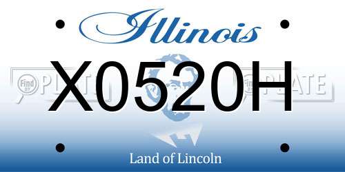 X0520H Illinois License Plate