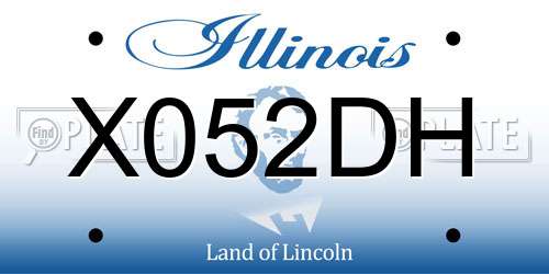 X052DH Illinois License Plate