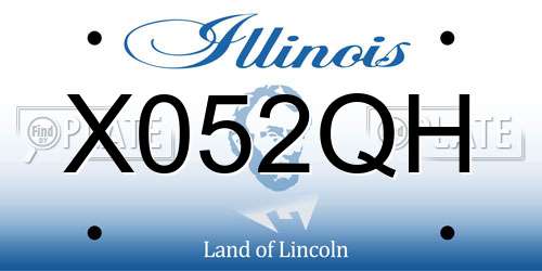 X052QH Illinois License Plate
