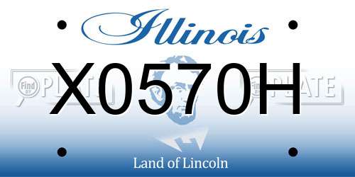 X0570H Illinois License Plate