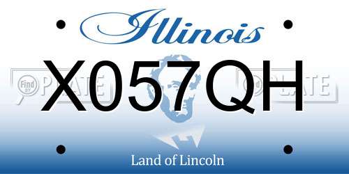 X057QH Illinois License Plate
