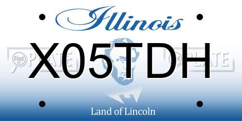 X05TDH Illinois License Plate
