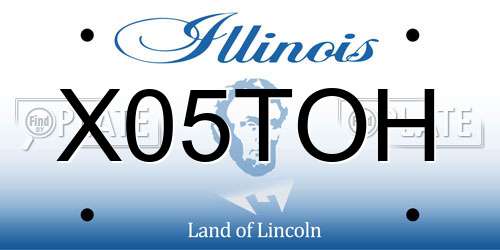 X05TOH Illinois License Plate