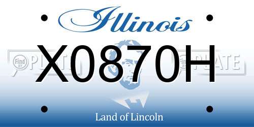 X0870H Illinois License Plate
