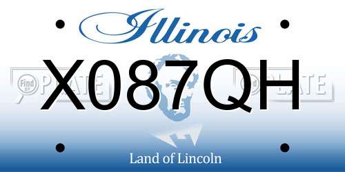 X087QH Illinois License Plate