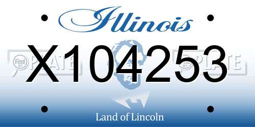 X104253 Illinois License Plate