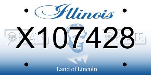 X107428 Illinois License Plate