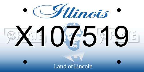 X107519 Illinois License Plate