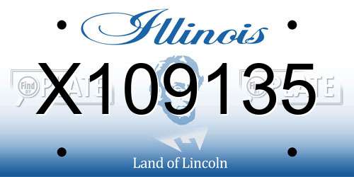 X109135 Illinois License Plate