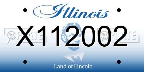 X112002 Illinois License Plate