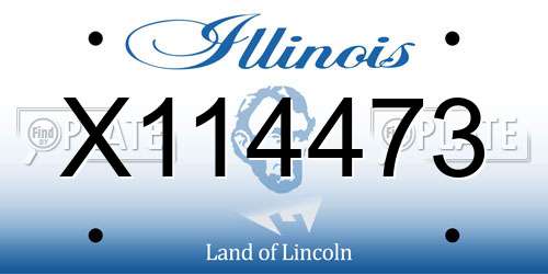 X114473 Illinois License Plate