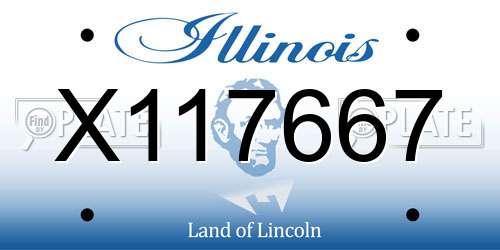 X117667 Illinois License Plate