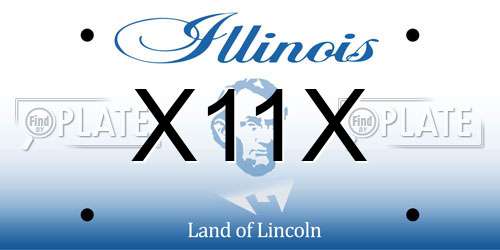 X11X Illinois License Plate
