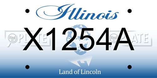 X1254A Illinois License Plate