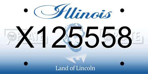 X125558 Illinois License Plate