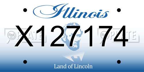 X127174 Illinois License Plate