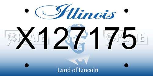 X127175 Illinois License Plate