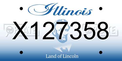 X127358 Illinois License Plate