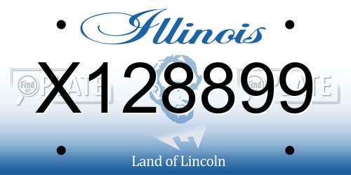 X128899 Illinois License Plate