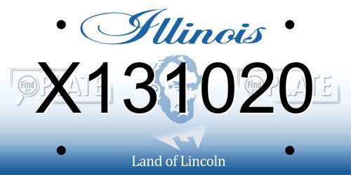 X131020 Illinois License Plate