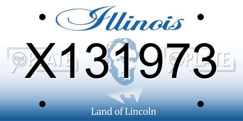 X131973 Illinois License Plate