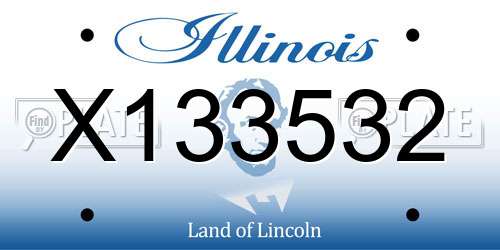 X133532 Illinois License Plate
