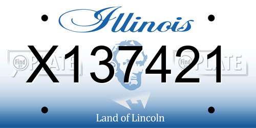 X137421 Illinois License Plate